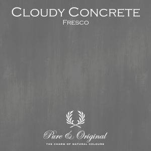Cloudy Concrete Fresco Kalkverf Pure & Original - Interieurenverf.nl